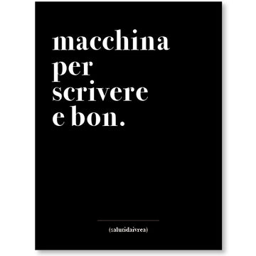 Poster macchina per scrivere