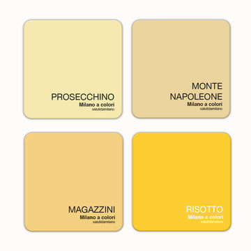 Sottobicchieri set giallo su Milano