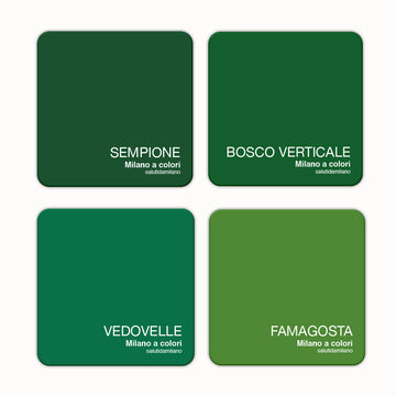 Sottobicchieri set verde su Milano