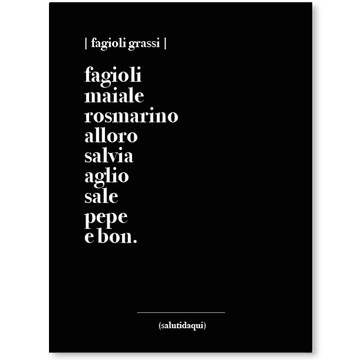 Poster fagioli grassi