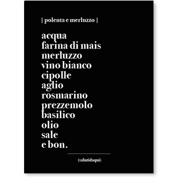 Poster polenta e merluzzo