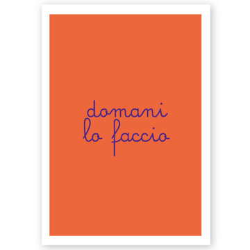 Poster domani lo faccio