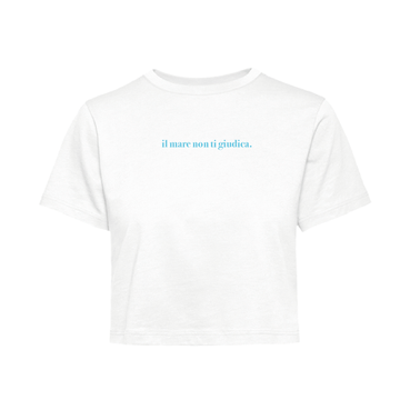 T-Shirt Crop il mare non ti giudica