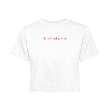 T-Shirt Crop la sabbia non mi giudica