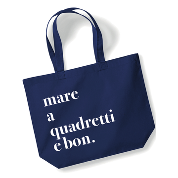 Shopping bag mare a quadretti