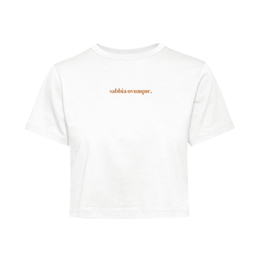 T-Shirt Crop sabbia ovunque