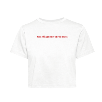 T-Shirt Crop tanto litigavamo anche a casa