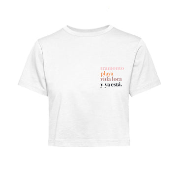 T-Shirt Crop tramonto