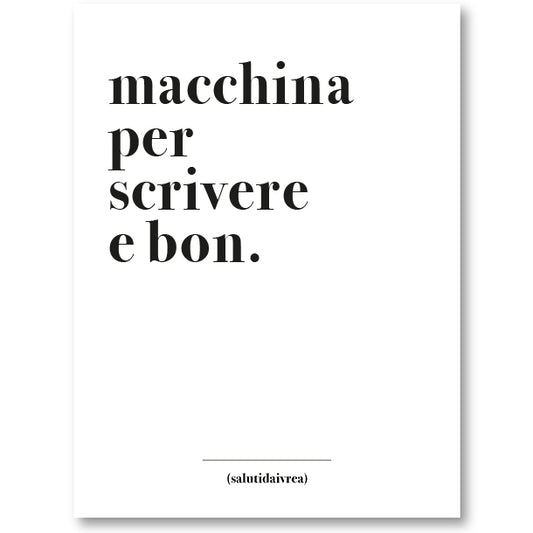 Poster macchina per scrivere