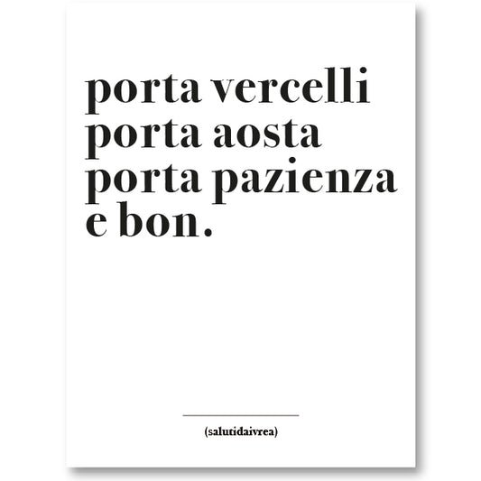 Poster Porta Pazienza
