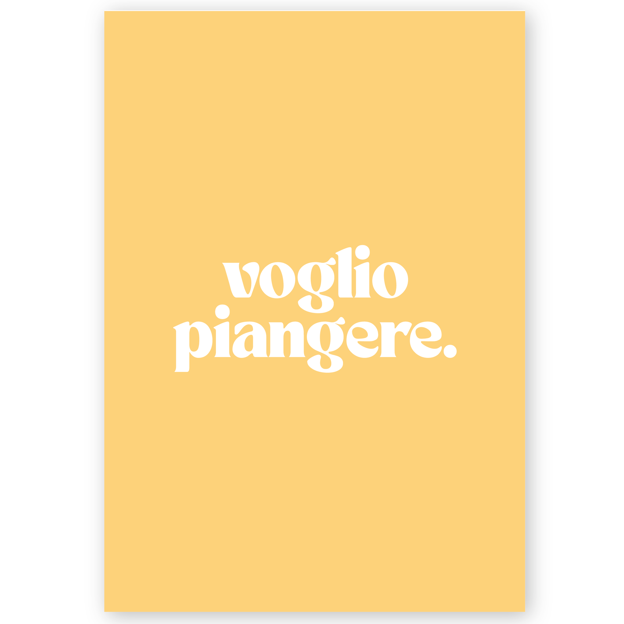 Poster voglio piangere