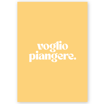 Poster voglio piangere