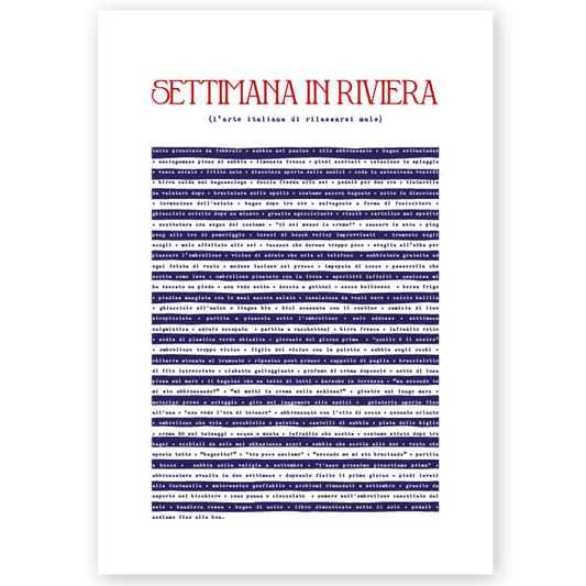 Poster Settimana in riviera