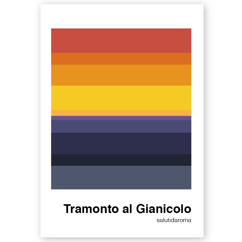 Poster Tramonto al Gianicolo