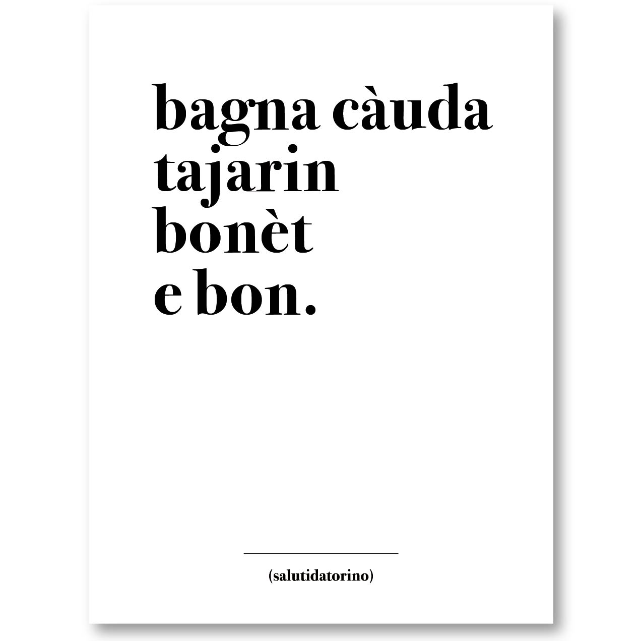 Poster Bagna càuda