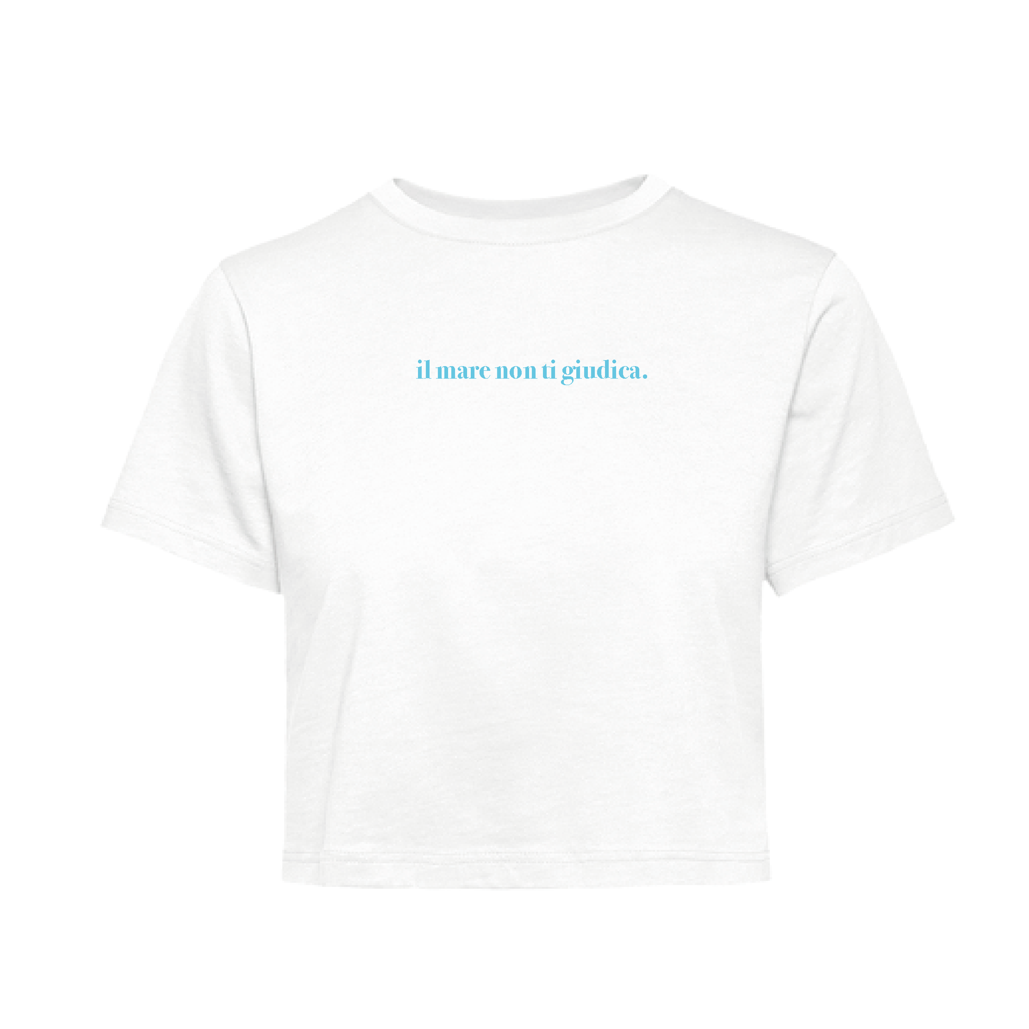 T-Shirt Crop il mare non ti giudica