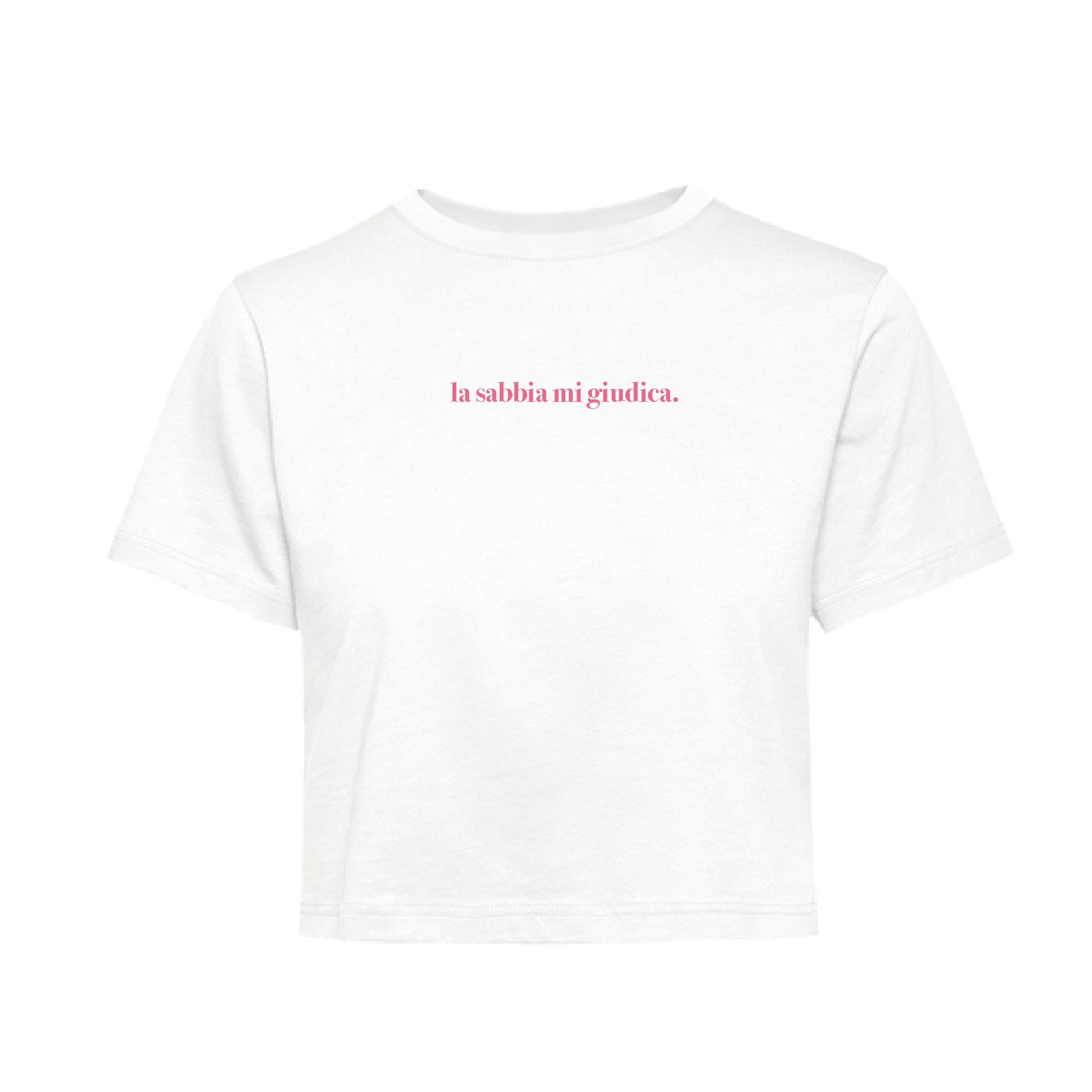 T-Shirt Crop la sabbia non mi giudica