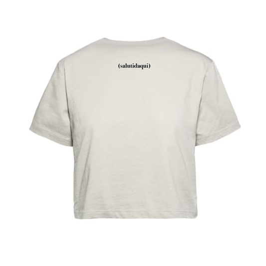 T-Shirt Crop sto una crema