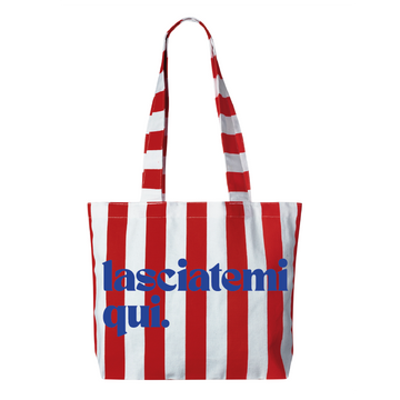 Shopper a righe "Lasciatemi qui"