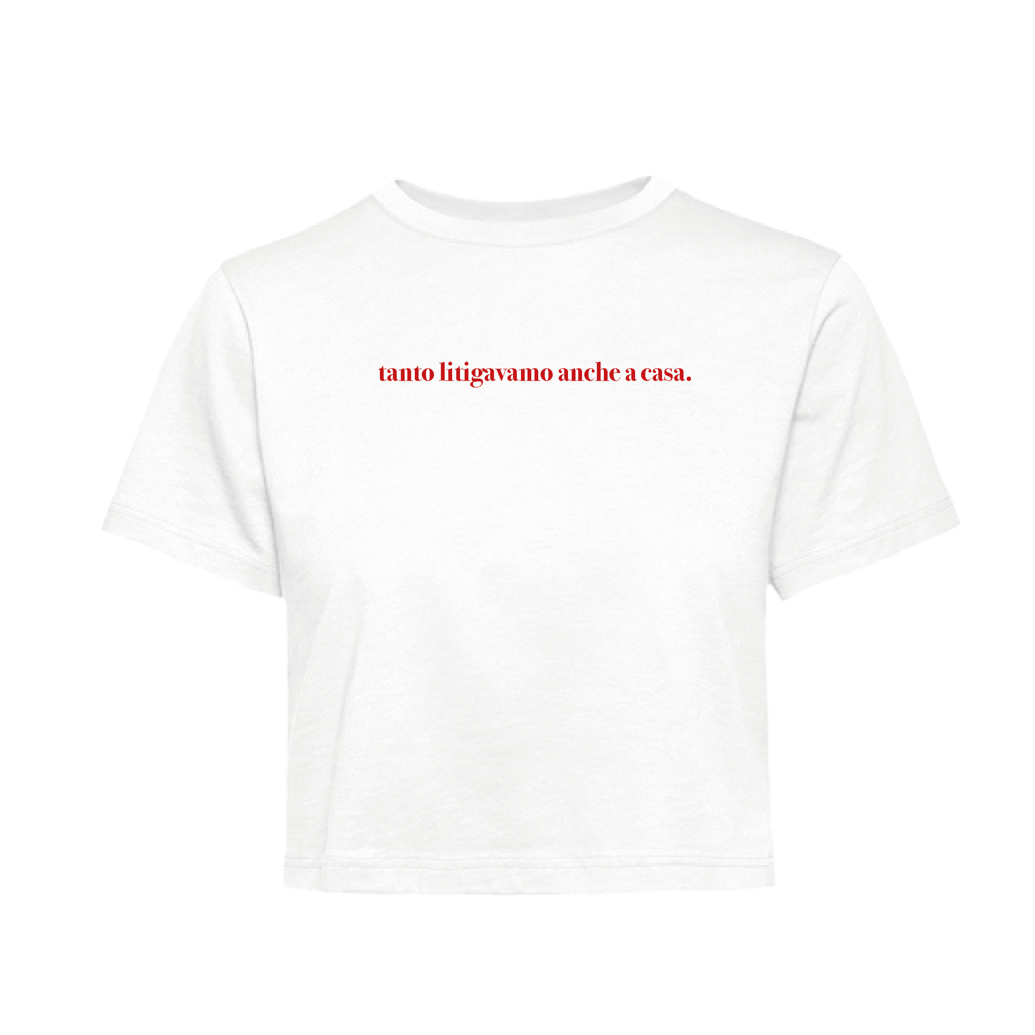 T-Shirt Crop tanto litigavamo anche a casa